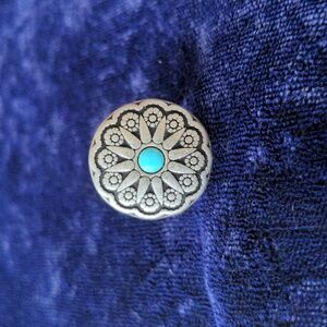 New size 6.25 Southwestern ring with blue turquoise like enamel